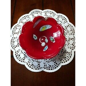 Vintage Italian Art Glass Dish Bowl .Mid Century Modern.